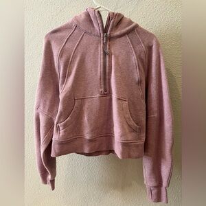 Lululemon Oversized Cropped scuba half zip hoodie